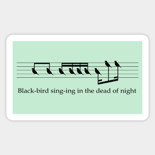 Black birds singing in the dead of night Magnet